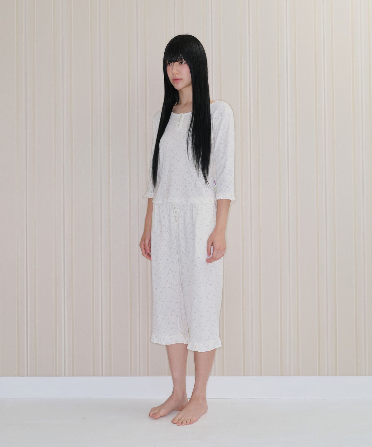 아메스 월드와이드(AMES-WORLDWIDE) PPG TWINKLE PAJAMA SET-UP CREAM