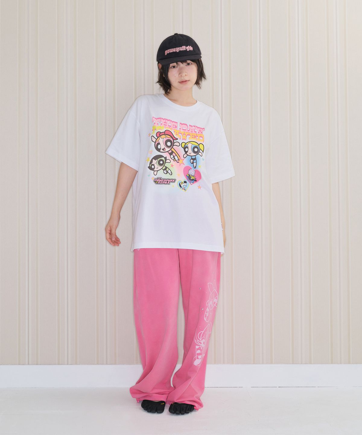 아메스 월드와이드(AMES-WORLDWIDE) PPG HOTFIX DRAWING SWEAT PANTS PINK