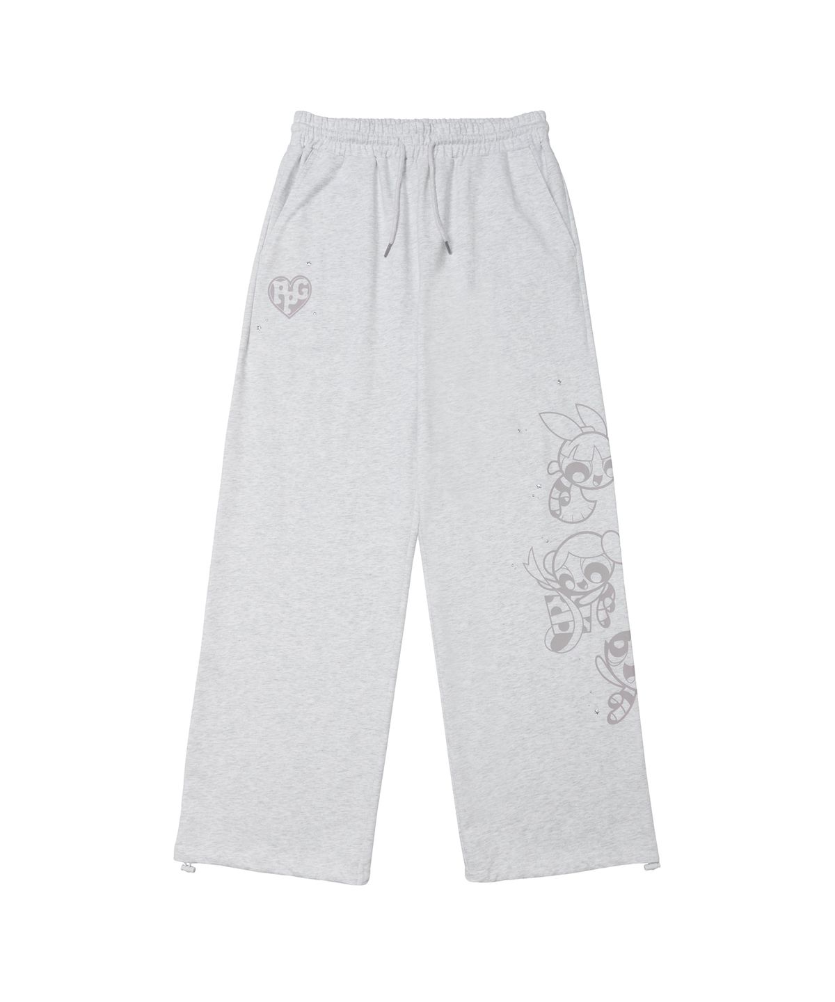 아메스 월드와이드(AMES-WORLDWIDE) PPG HOTFIX DRAWING SWEAT PANTS LIGHT GREY