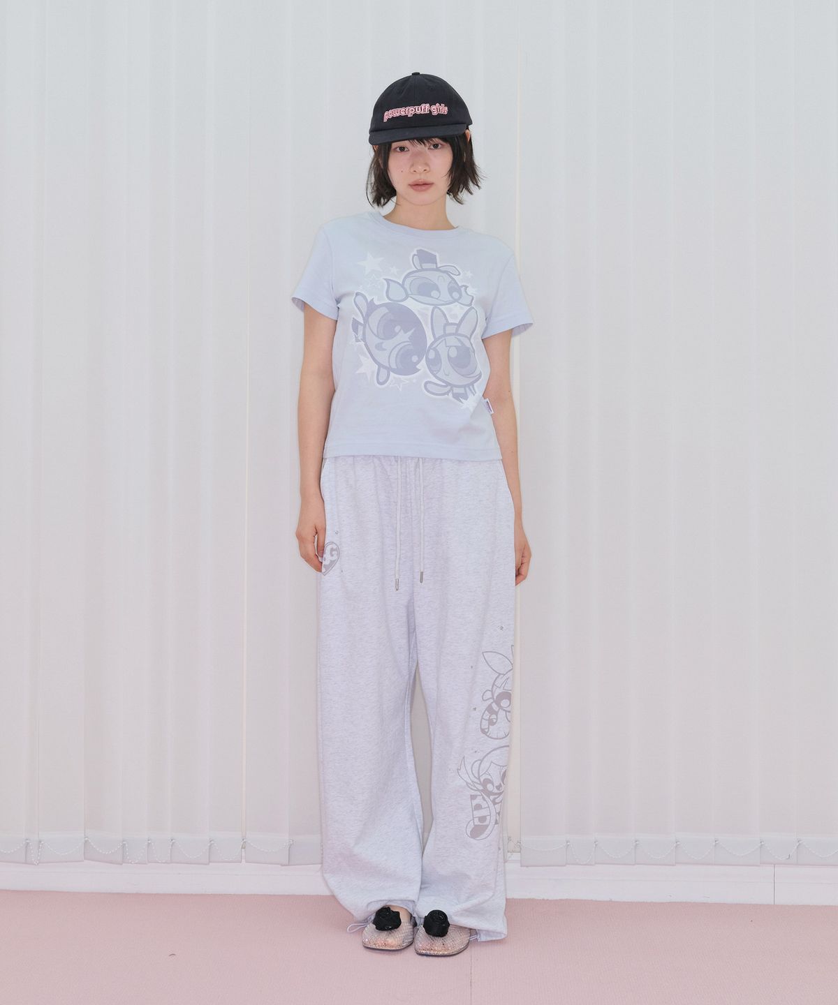 아메스 월드와이드(AMES-WORLDWIDE) PPG HOTFIX DRAWING SWEAT PANTS LIGHT GREY
