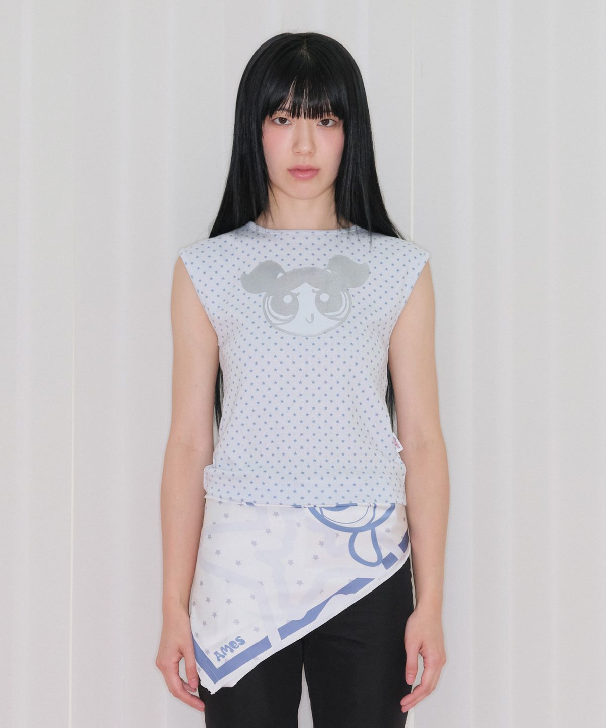 아메스 월드와이드(AMES-WORLDWIDE) PPG GLITTER SLEEVELESS SKY BLUE