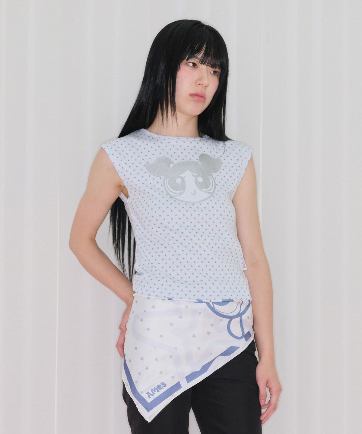 아메스 월드와이드(AMES-WORLDWIDE) PPG GLITTER SLEEVELESS SKY BLUE