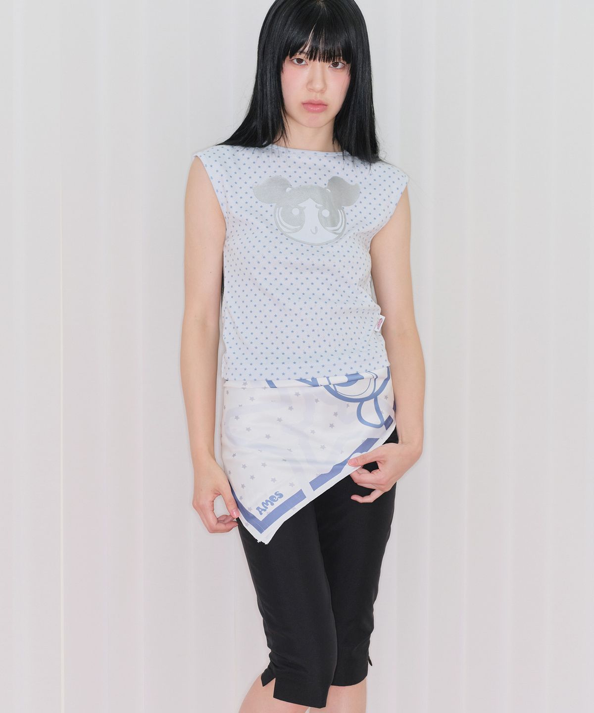 아메스 월드와이드(AMES-WORLDWIDE) PPG GLITTER SLEEVELESS SKY BLUE