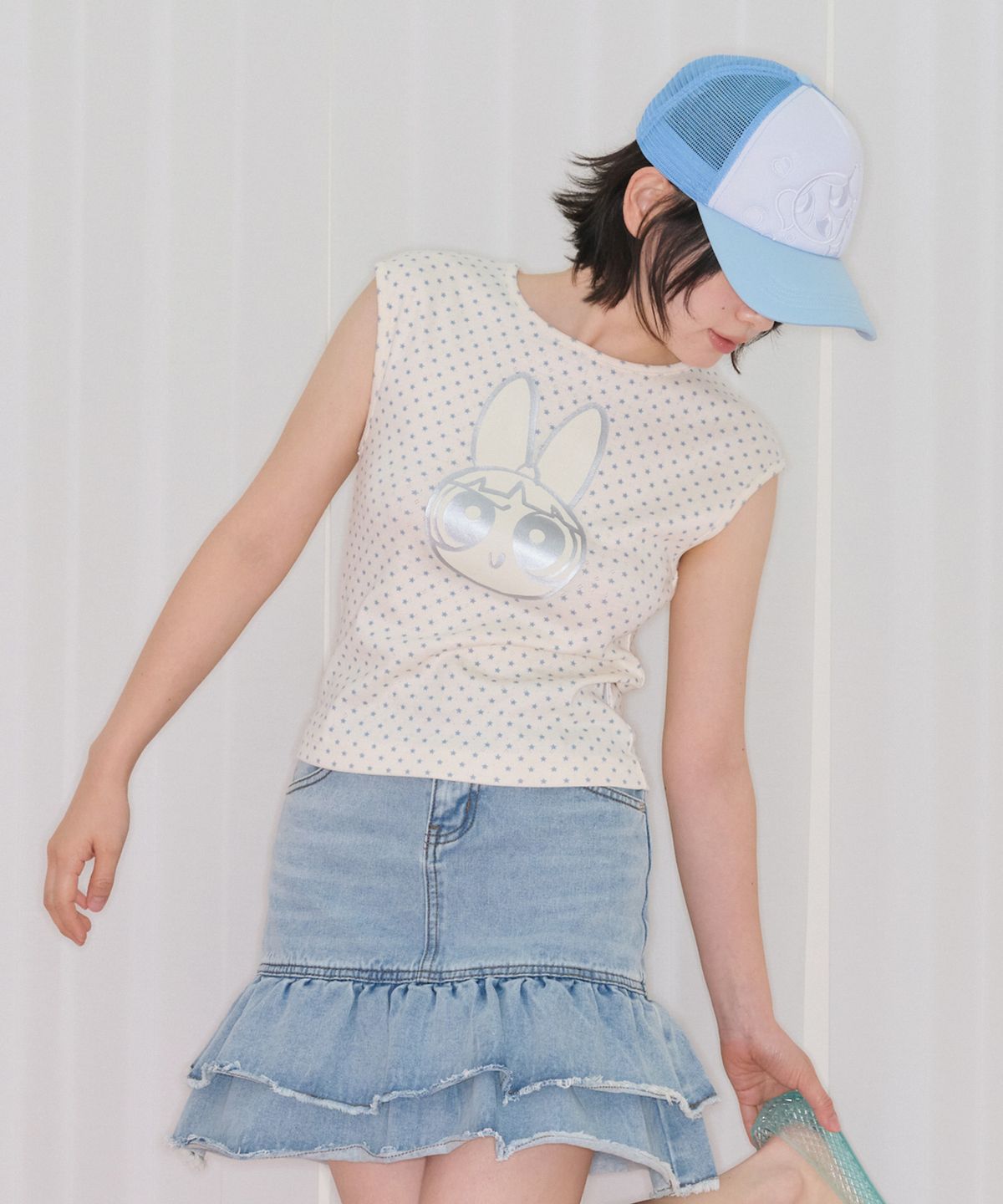 아메스 월드와이드(AMES-WORLDWIDE) PPG GLITTER SLEEVELESS YELLOW