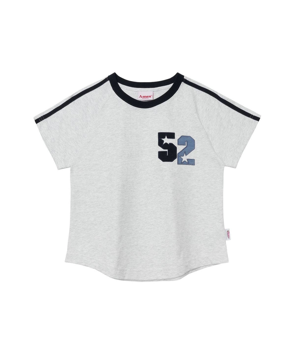 아메스 월드와이드(AMES-WORLDWIDE) PPG 52 ROUND HEM CROP TEE LIGHT GREY