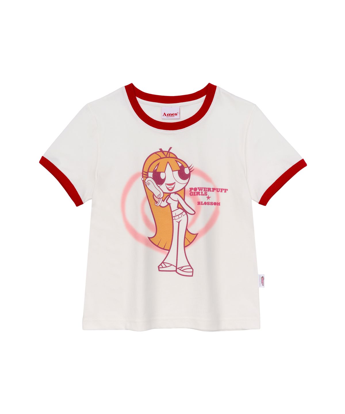 아메스 월드와이드(AMES-WORLDWIDE) PPG GIRL RINGER TEE WHITE