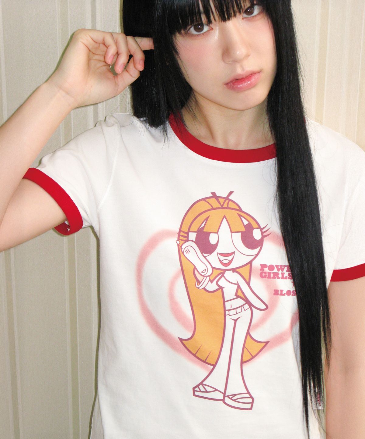 아메스 월드와이드(AMES-WORLDWIDE) PPG GIRL RINGER TEE WHITE