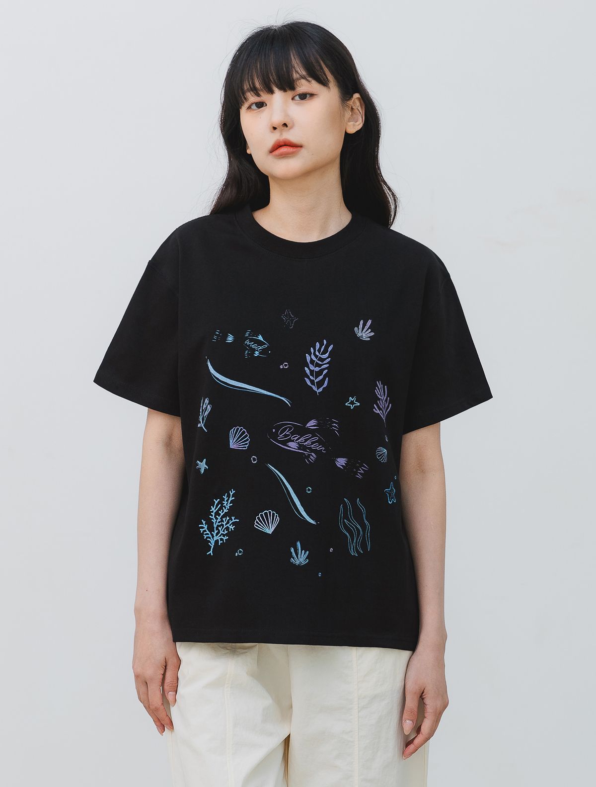 바켄(BAKKEN) [우먼] UNDER THE SEA 반팔티셔츠 BK3967 (2COLOR)