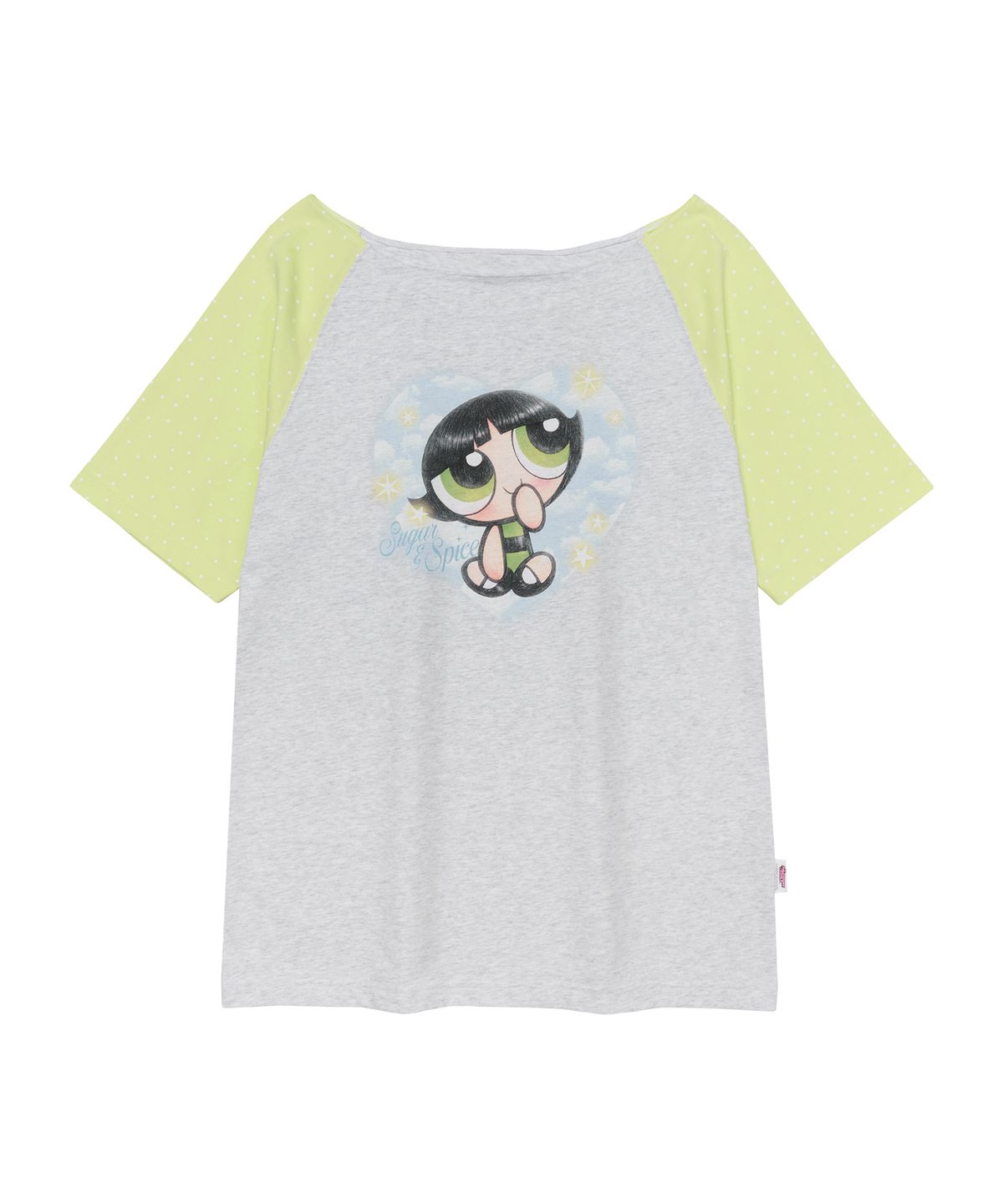 아메스 월드와이드(AMES-WORLDWIDE) PPG HEART RAGLAN OFF SHOULDER TEE LIGHT GREY