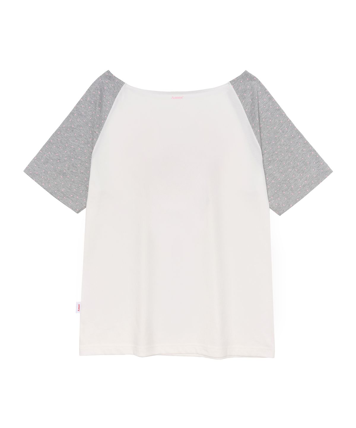 아메스 월드와이드(AMES-WORLDWIDE) PPG HEART RAGLAN OFF SHOULDER TEE WHITE