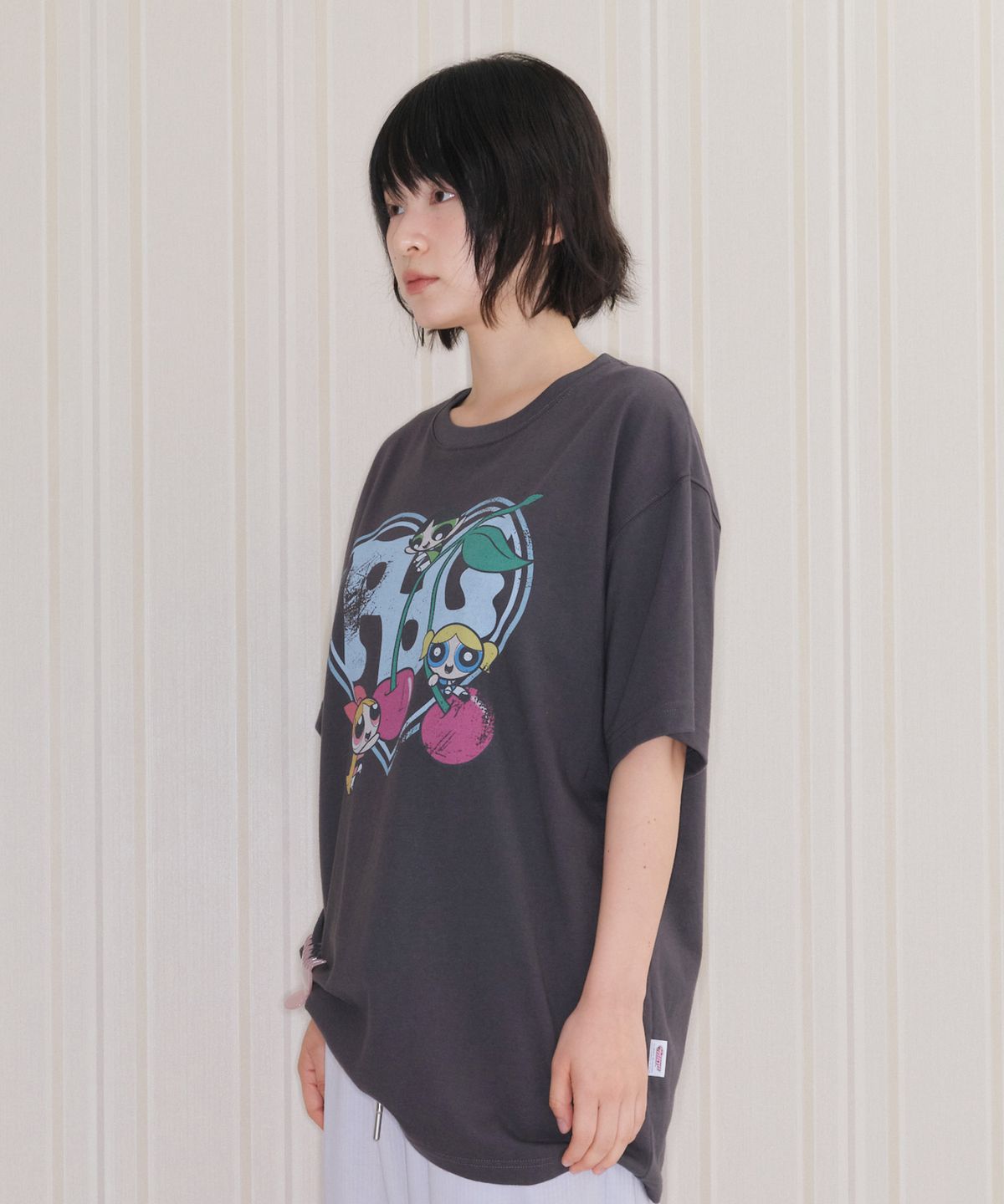 아메스 월드와이드(AMES-WORLDWIDE) PPG HEART CHERRY TEE CHARCOAL