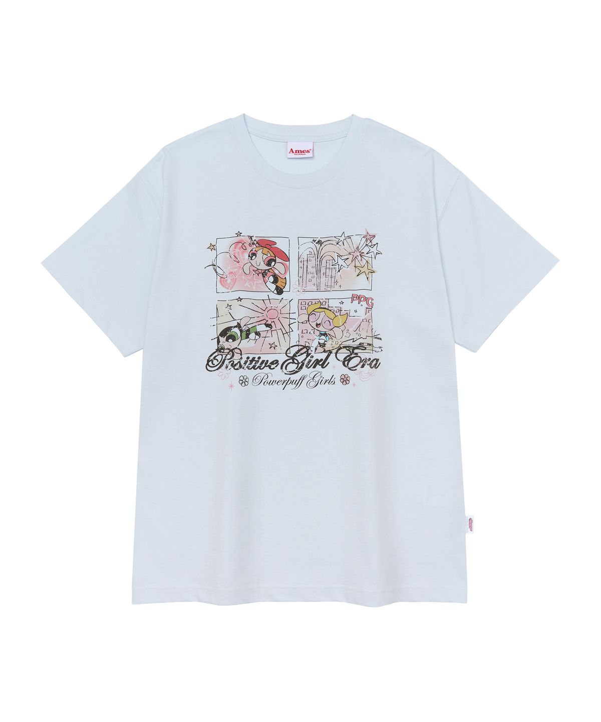 아메스 월드와이드(AMES-WORLDWIDE) PPG VINTAGE CARTOON TEE SKY BLUE