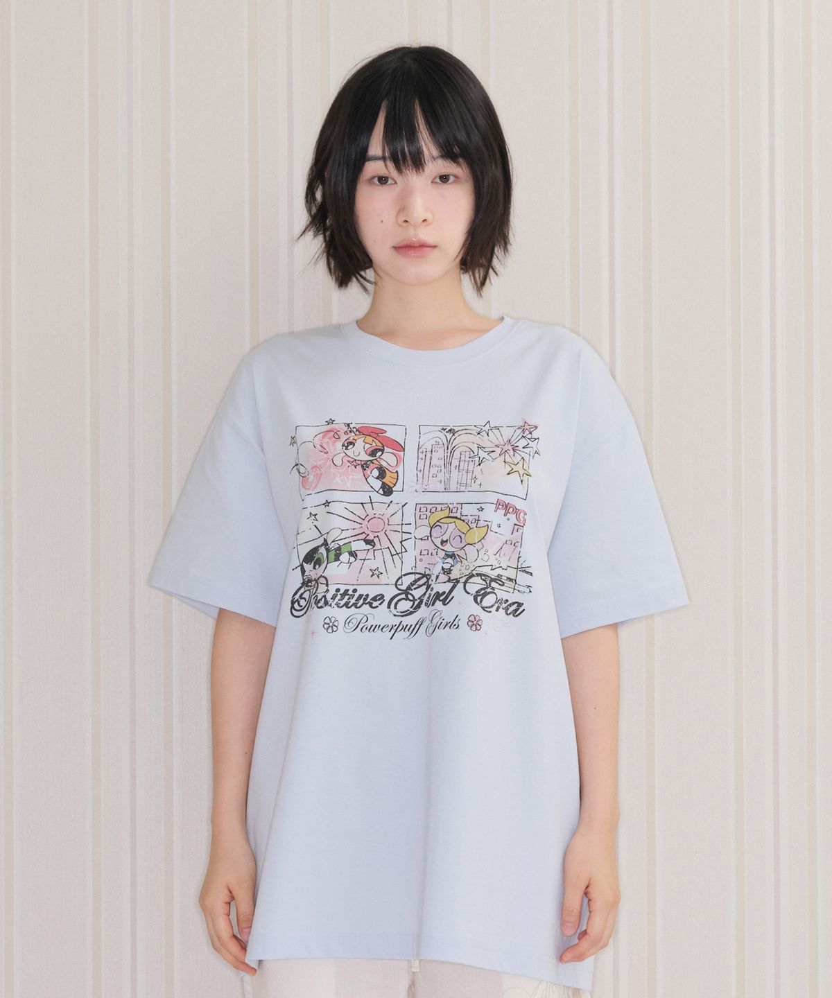 아메스 월드와이드(AMES-WORLDWIDE) PPG VINTAGE CARTOON TEE SKY BLUE
