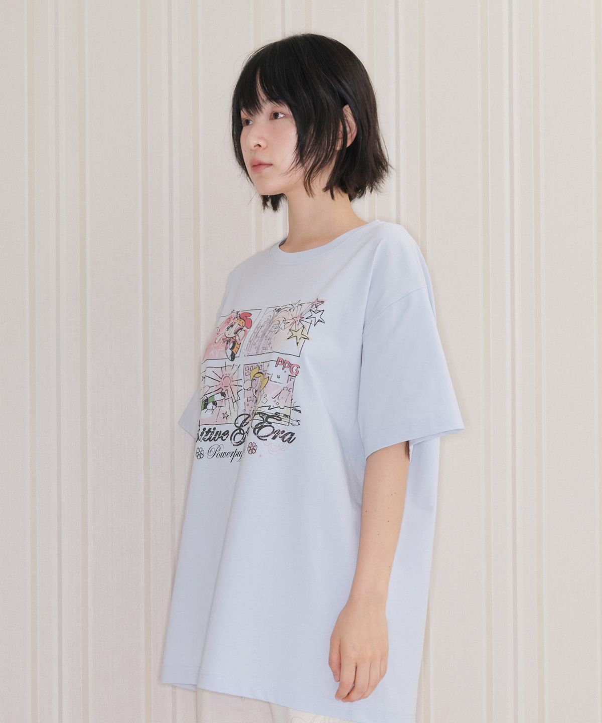 아메스 월드와이드(AMES-WORLDWIDE) PPG VINTAGE CARTOON TEE SKY BLUE