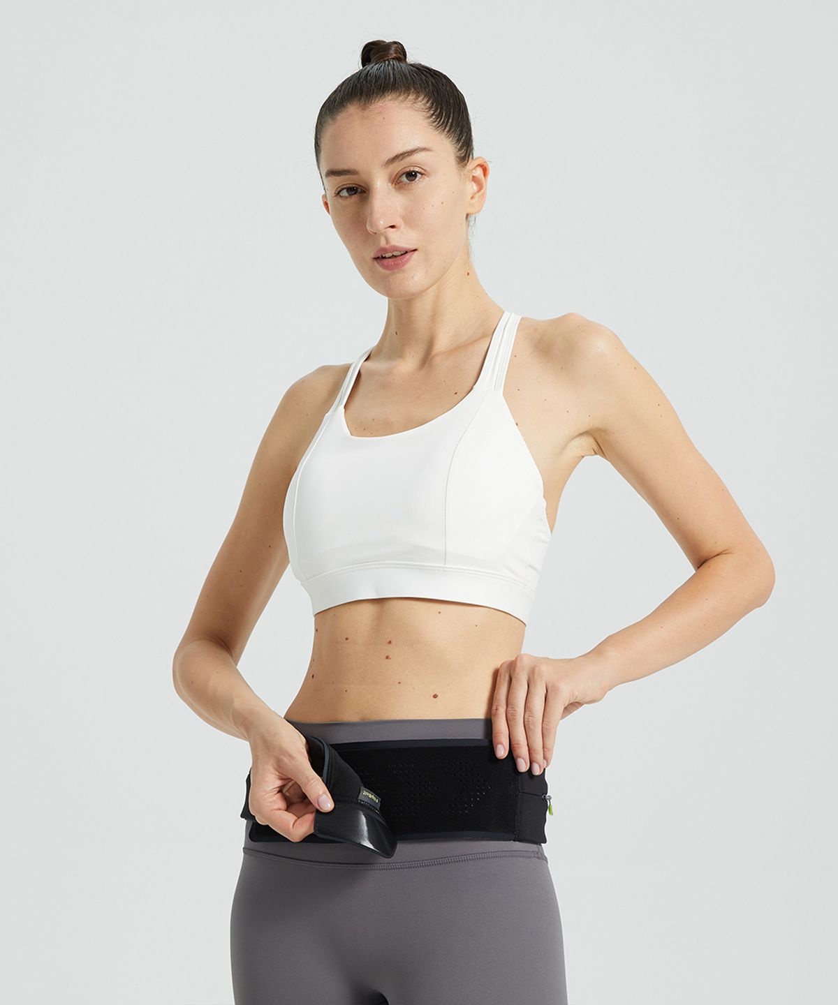 플립벨트(FLIPBELT) 지퍼 어드저스터블 러닝 벨트 스포츠힙색 블랙