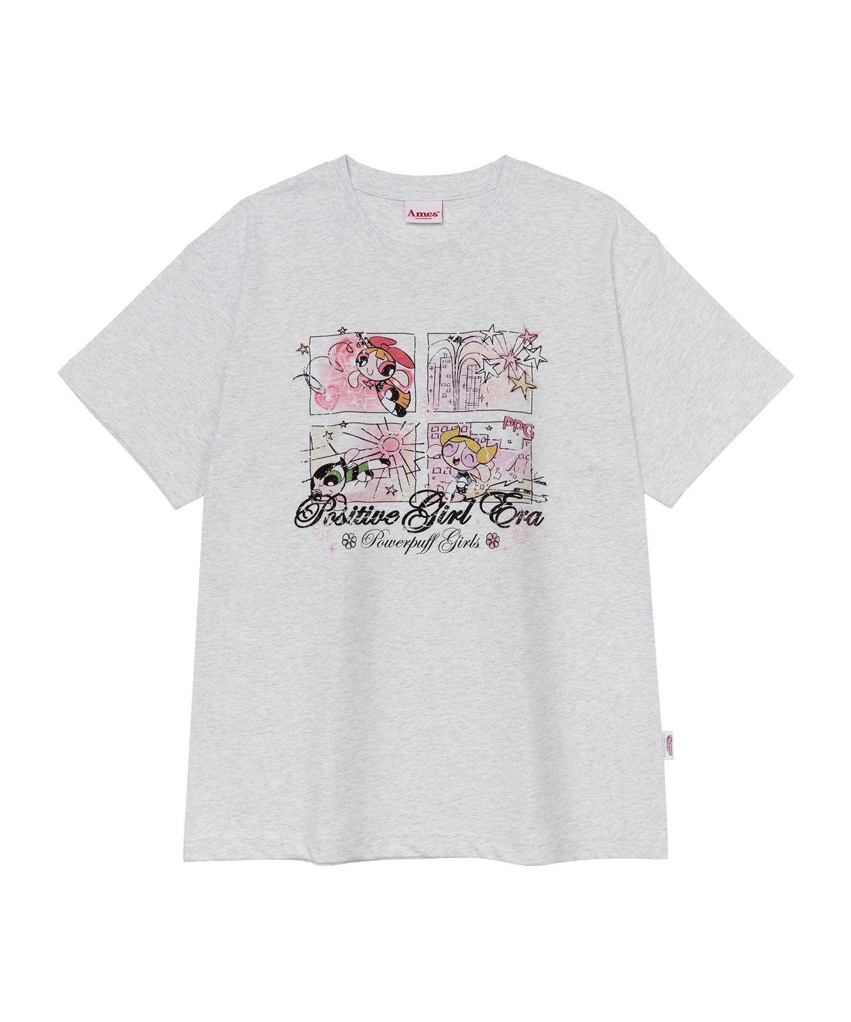 아메스 월드와이드(AMES-WORLDWIDE) PPG VINTAGE CARTOON TEE LIGHT GREY