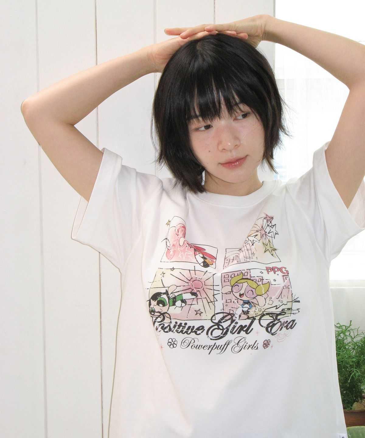 아메스 월드와이드(AMES-WORLDWIDE) PPG VINTAGE CARTOON TEE WHITE