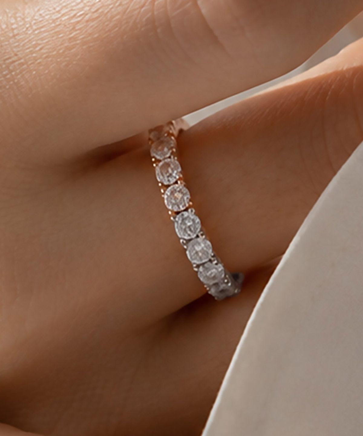 엘렌쥬얼리(HELENE JEWELRY) 14K 18K 랩 다이아몬드 1부 4프롱 미스 링 금 반지