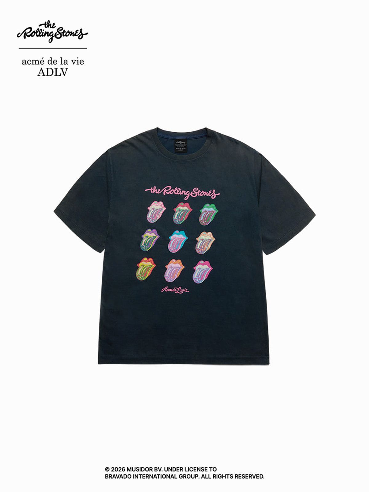 아크메드라비(ACME DE LA VIE) ROLLING STONES GLOW ARCHIVE SHORT SLEEVE T-SHIRT