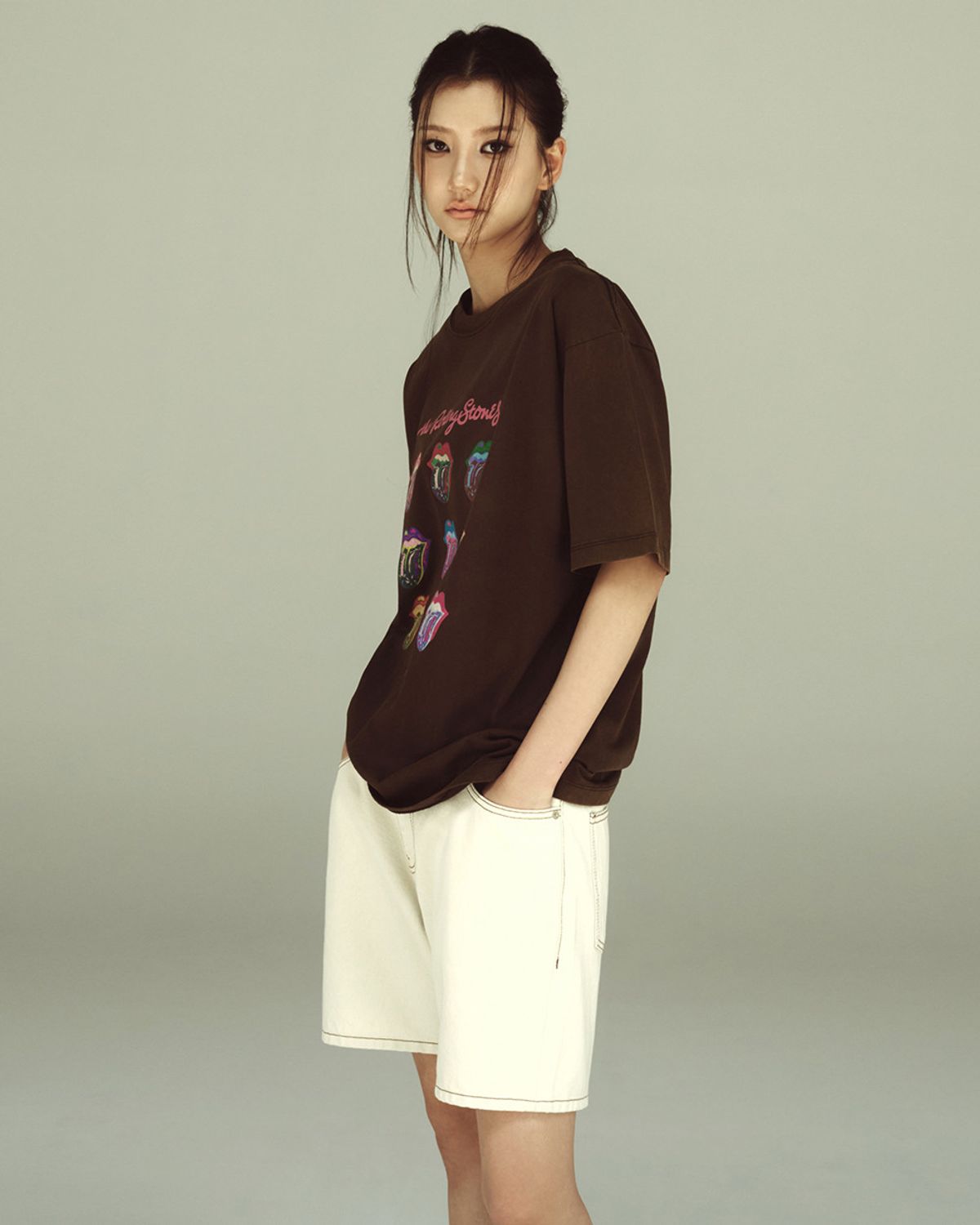 아크메드라비(ACME DE LA VIE) ROLLING STONES GLOW ARCHIVE SHORT SLEEVE T-SHIRT