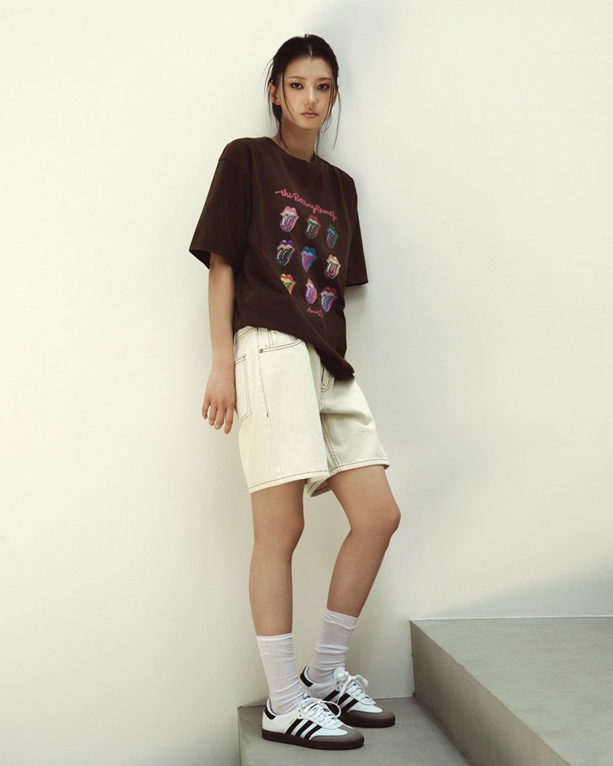 아크메드라비(ACME DE LA VIE) ROLLING STONES GLOW ARCHIVE SHORT SLEEVE T-SHIRT