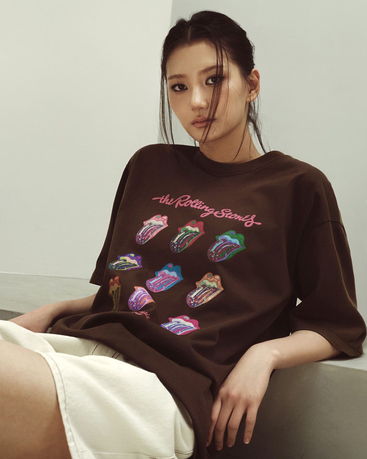 아크메드라비(ACME DE LA VIE) ROLLING STONES GLOW ARCHIVE SHORT SLEEVE T-SHIRT