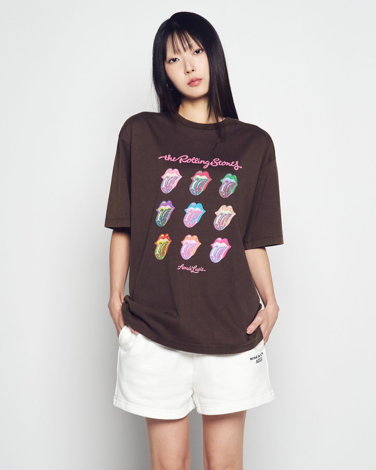 아크메드라비(ACME DE LA VIE) ROLLING STONES GLOW ARCHIVE SHORT SLEEVE T-SHIRT
