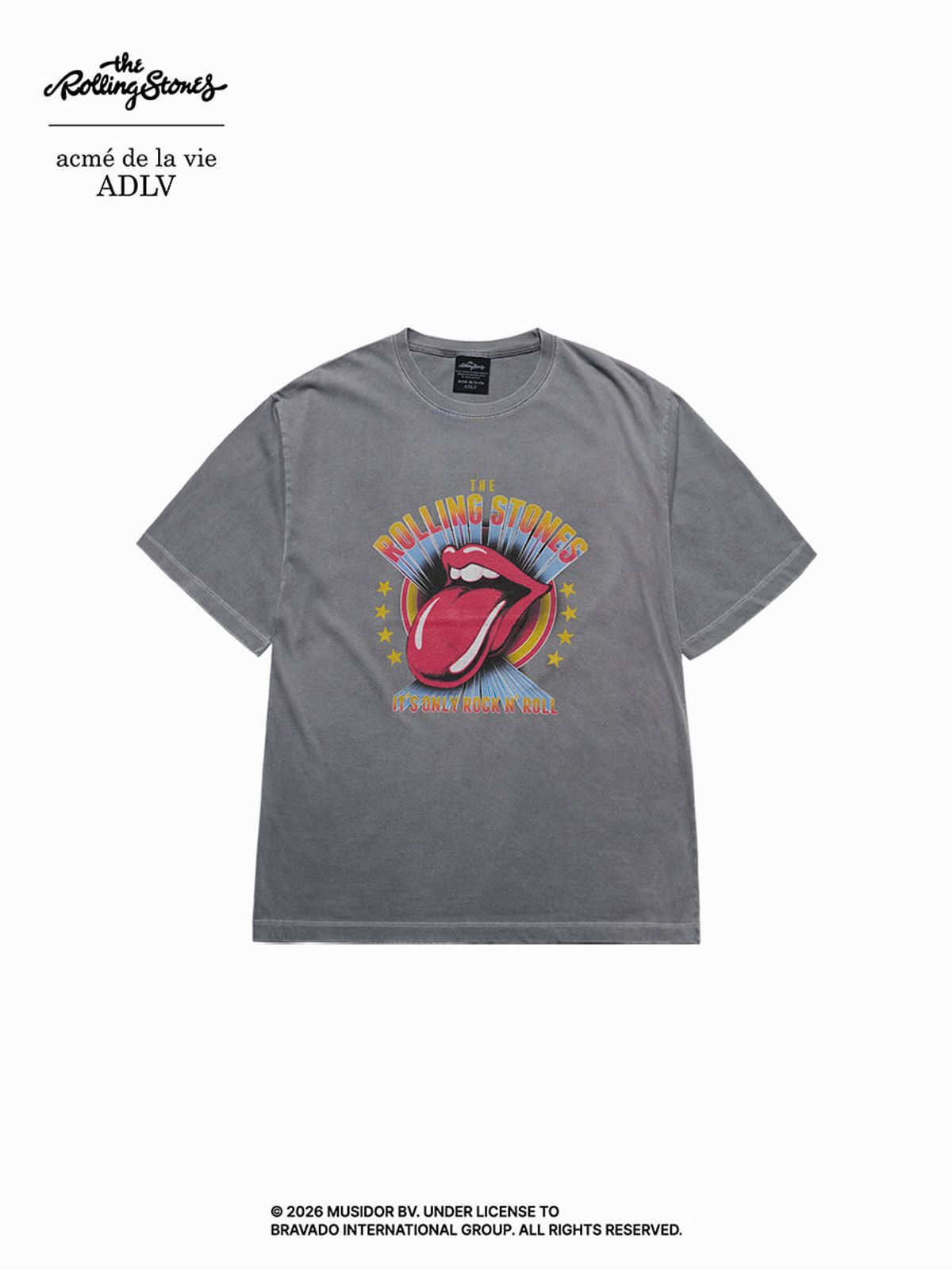 아크메드라비(ACME DE LA VIE) ROLLING STONES ROCK & ROLL SHORT SLEEVE T-SHIRT