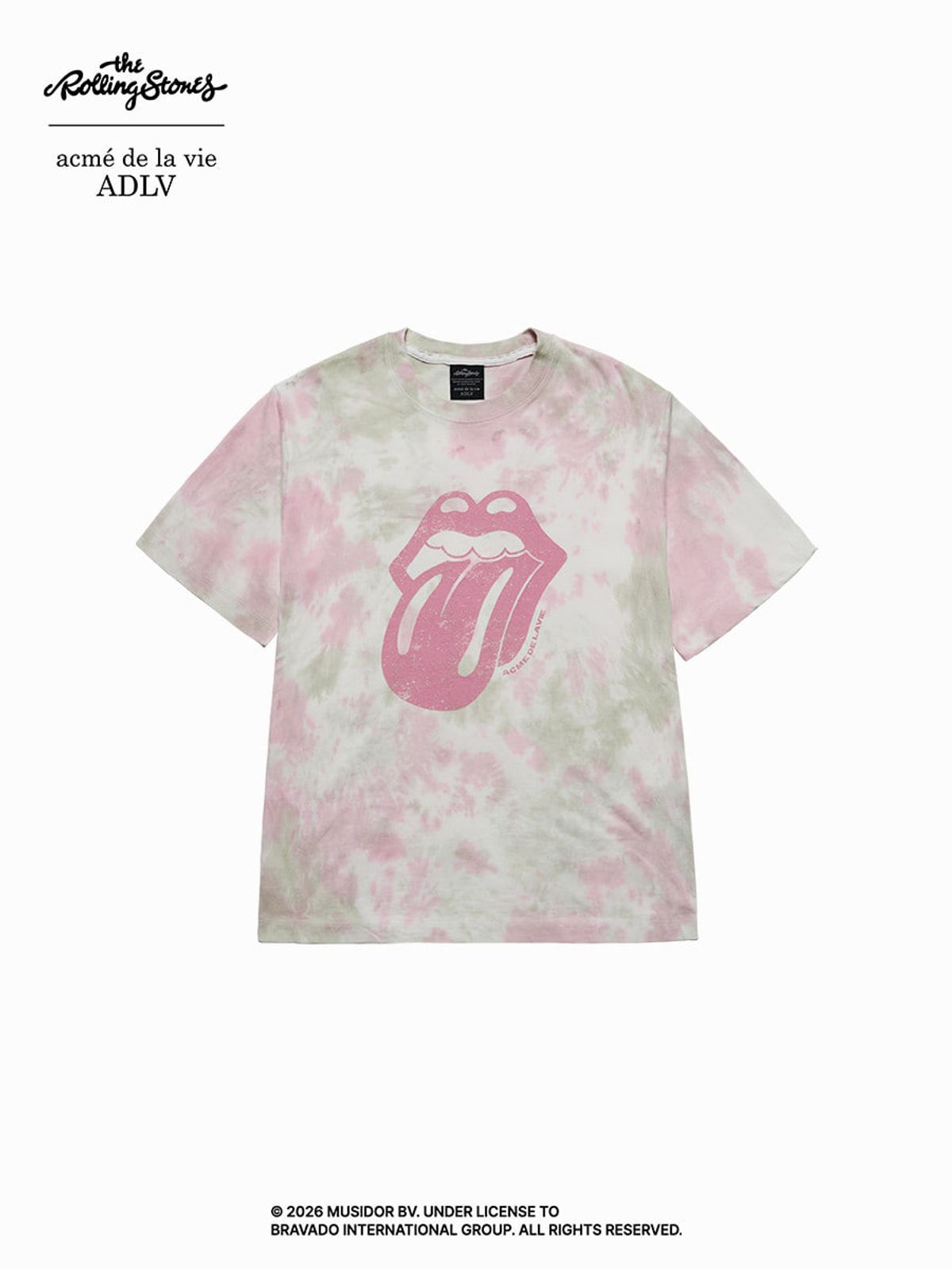 아크메드라비(ACME DE LA VIE) ROLLING STONES 2TONE DYEING SHORT SLEEVE T-SHIRT
