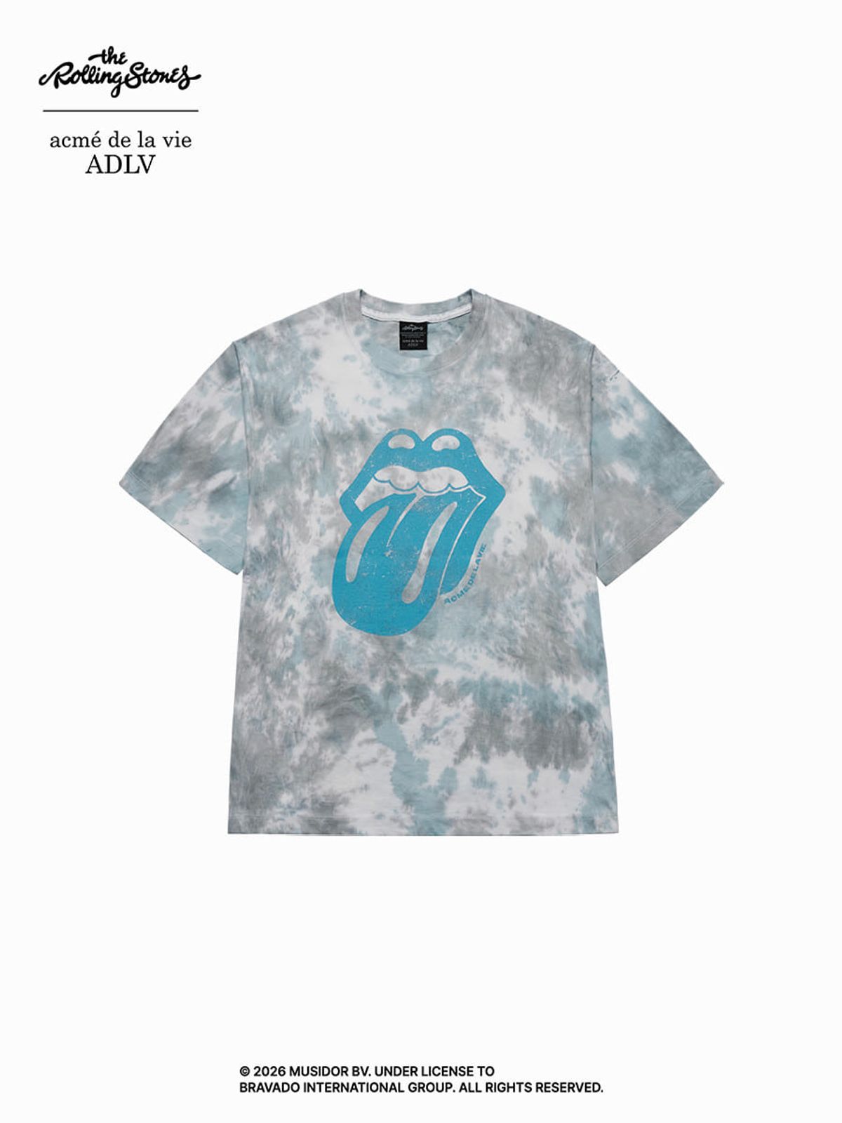 아크메드라비(ACME DE LA VIE) ROLLING STONES 2TONE DYEING SHORT SLEEVE T-SHIRT