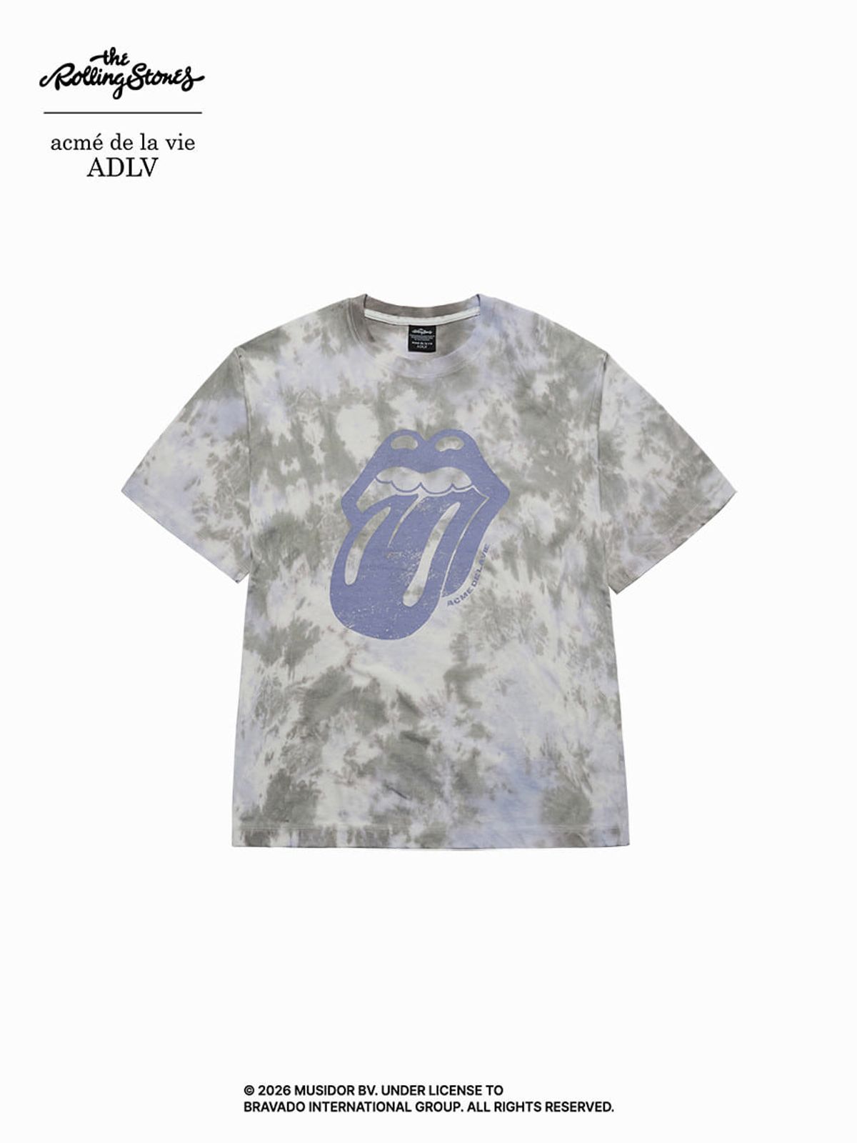 아크메드라비(ACME DE LA VIE) ROLLING STONES 2TONE DYEING SHORT SLEEVE T-SHIRT