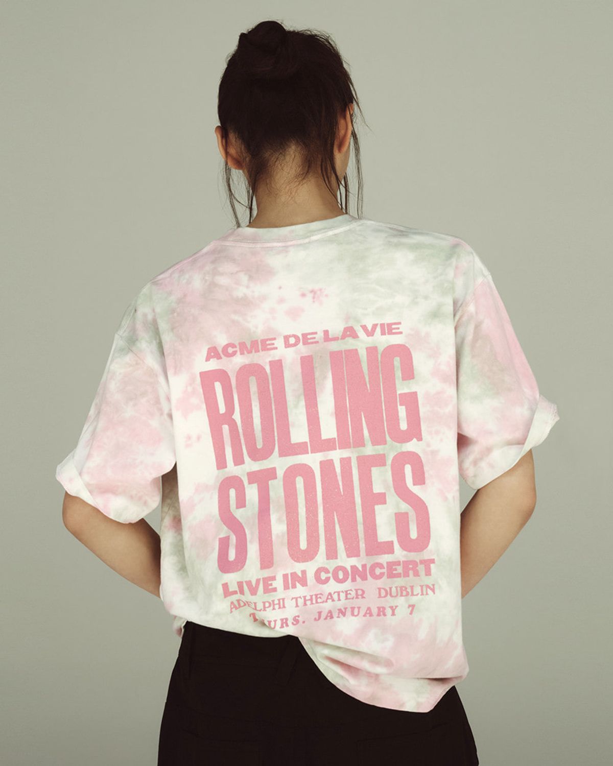 아크메드라비(ACME DE LA VIE) ROLLING STONES 2TONE DYEING SHORT SLEEVE T-SHIRT