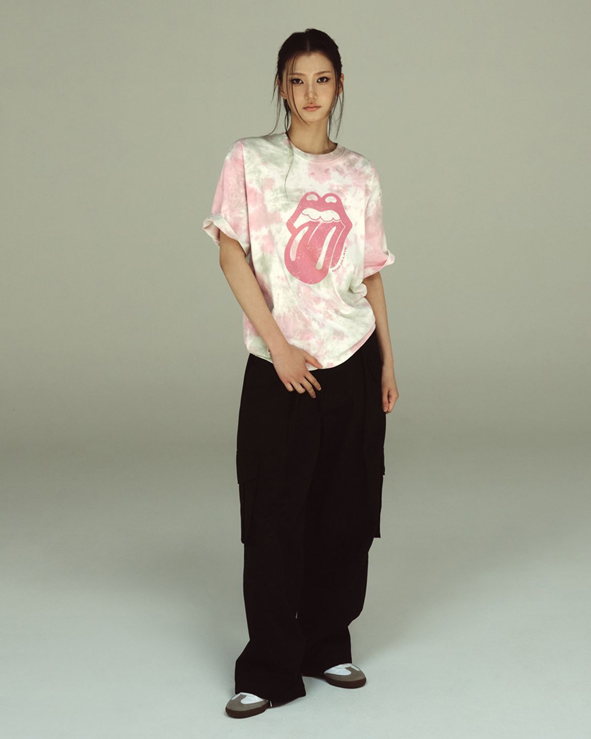 아크메드라비(ACME DE LA VIE) ROLLING STONES 2TONE DYEING SHORT SLEEVE T-SHIRT