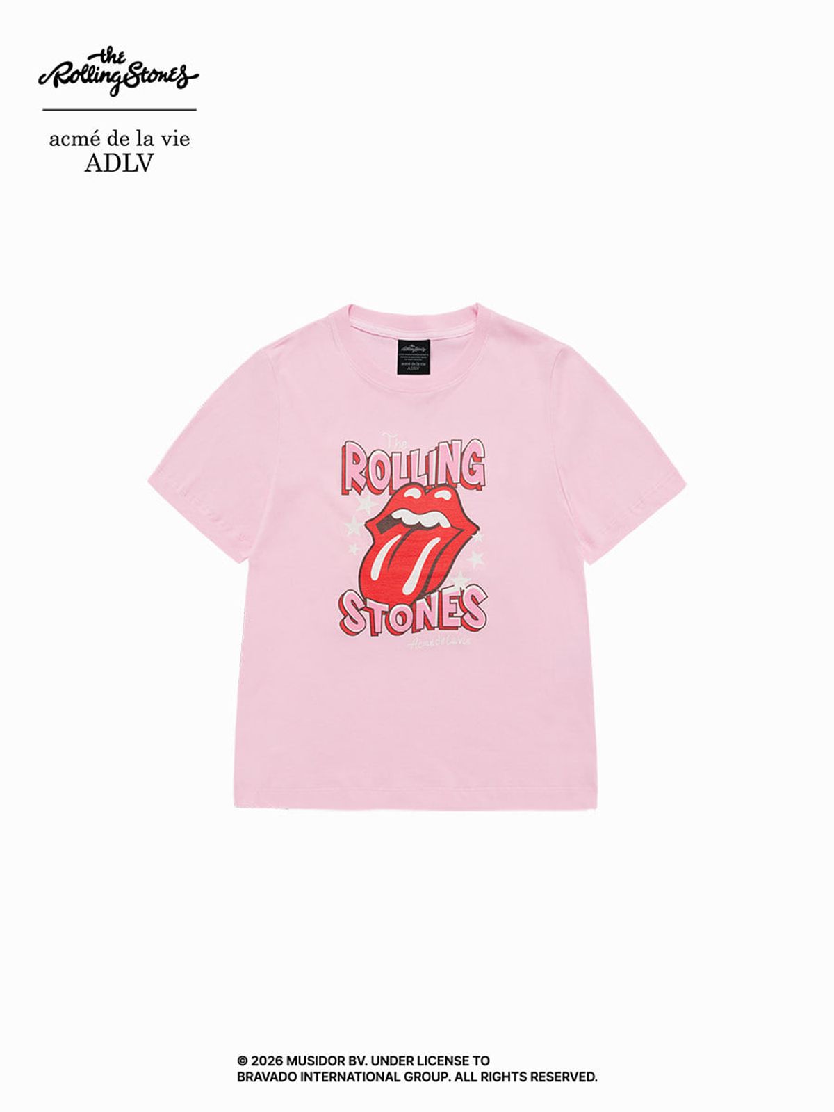 아크메드라비(ACME DE LA VIE) WOMAN ROLLING STONES DOODLE STAR SHORT SLEEVE T-SHIRT