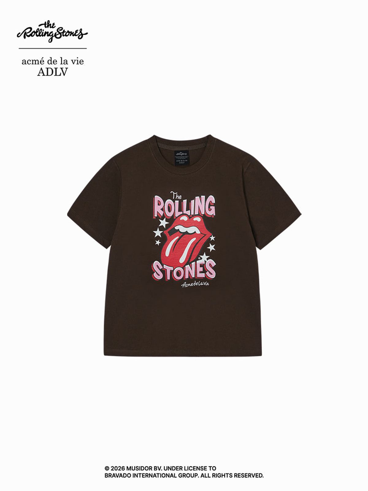 아크메드라비(ACME DE LA VIE) WOMAN ROLLING STONES DOODLE STAR SHORT SLEEVE T-SHIRT