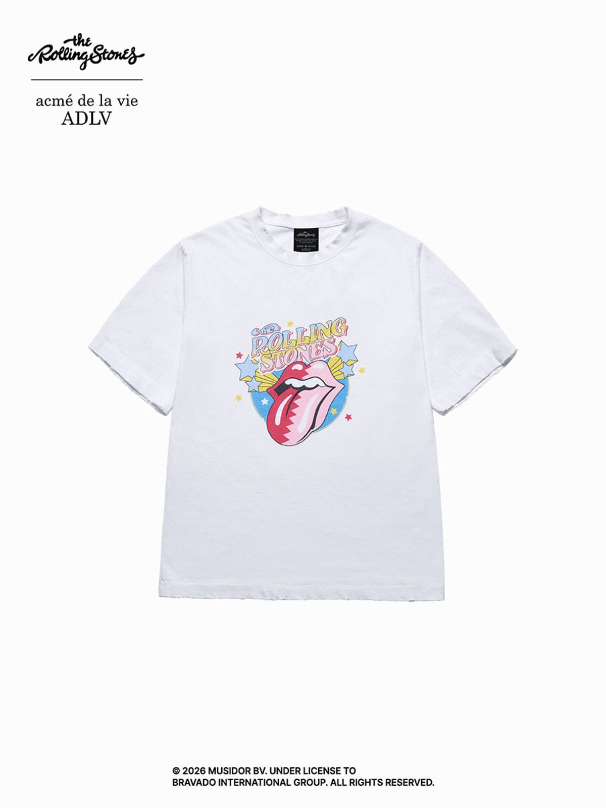 아크메드라비(ACME DE LA VIE) ROLLING STONES ZIGZAG STAR SHORT SLEEVE T-SHIRT