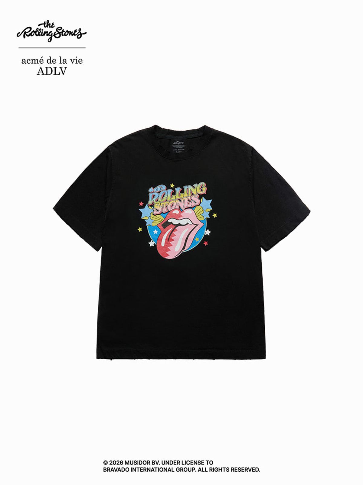 아크메드라비(ACME DE LA VIE) ROLLING STONES ZIGZAG STAR SHORT SLEEVE T-SHIRT