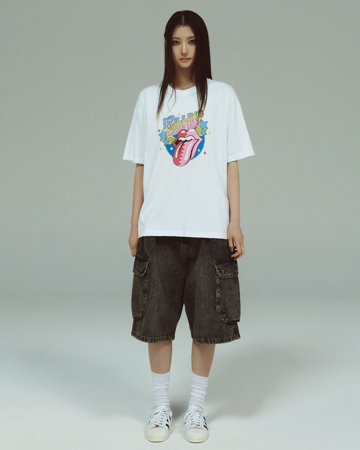 아크메드라비(ACME DE LA VIE) ROLLING STONES ZIGZAG STAR SHORT SLEEVE T-SHIRT