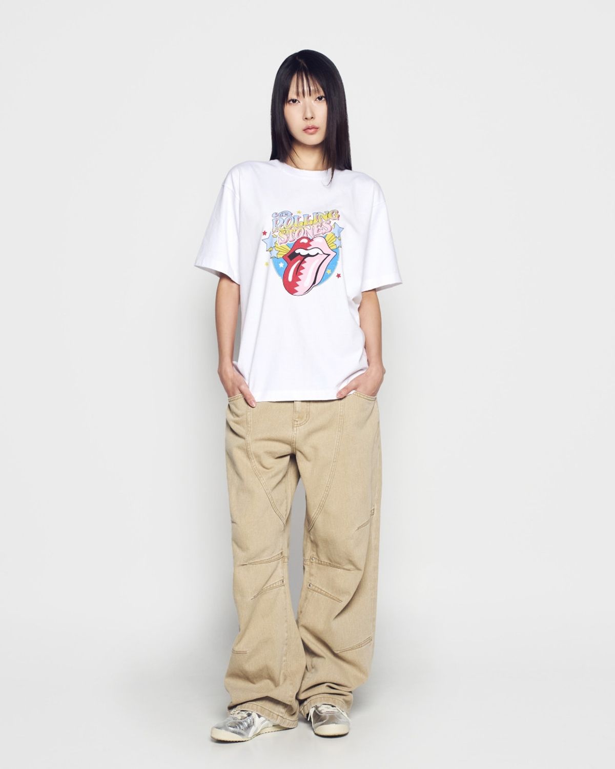 아크메드라비(ACME DE LA VIE) ROLLING STONES ZIGZAG STAR SHORT SLEEVE T-SHIRT