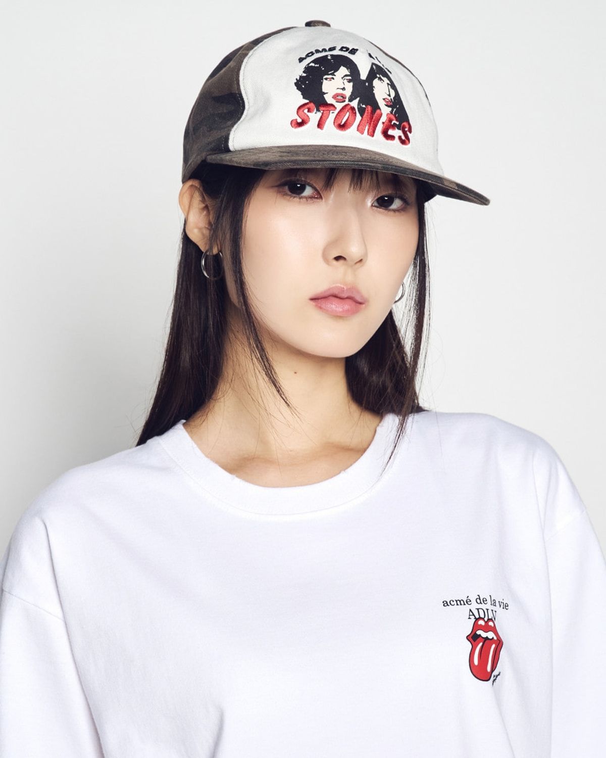 아크메드라비(ACME DE LA VIE) ROLLING STONES 2TONE BALL CAP