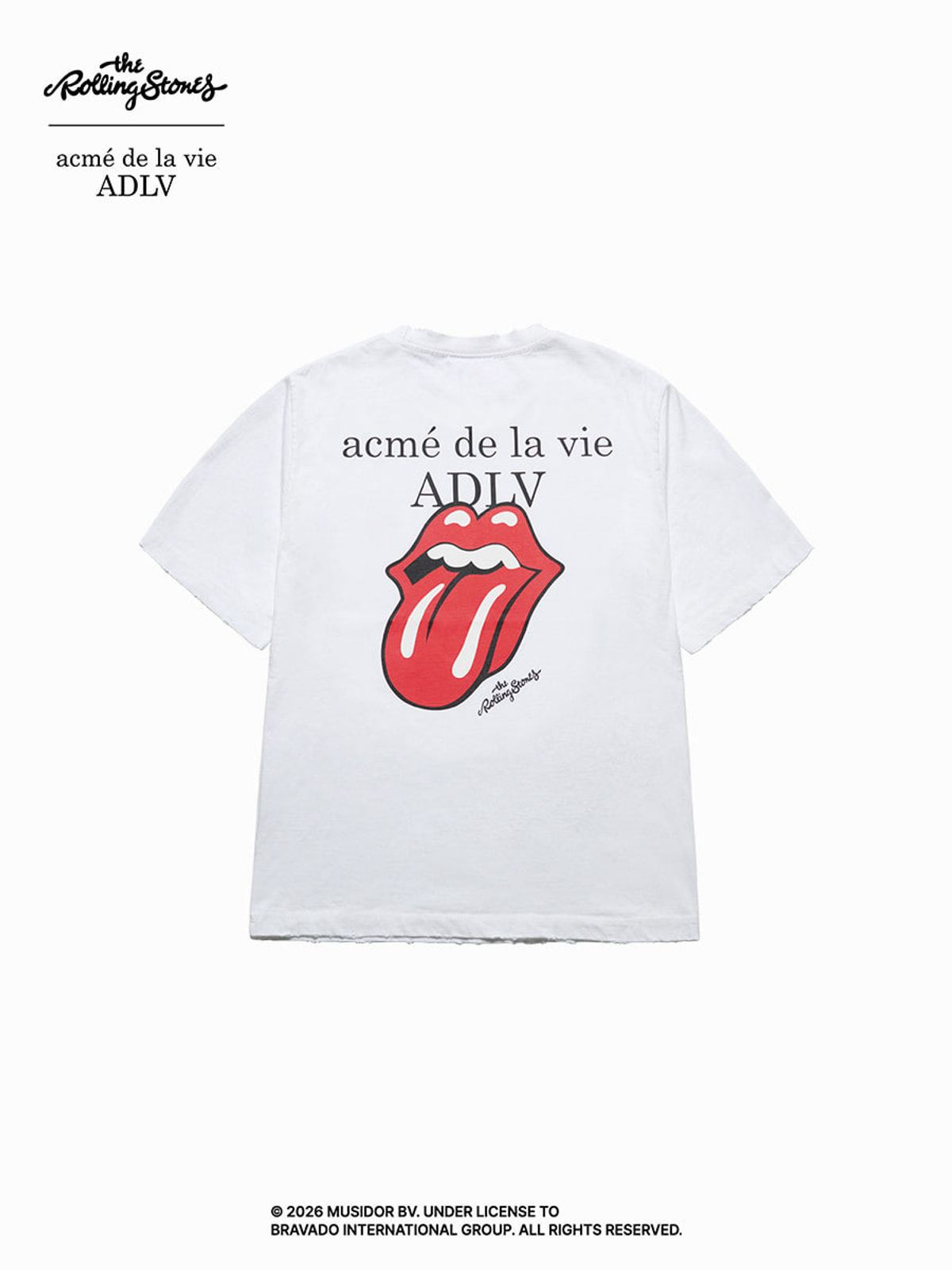 아크메드라비(ACME DE LA VIE) ROLLING STONES BASIC LOGO SHORT SLEEVE T-SHIRT