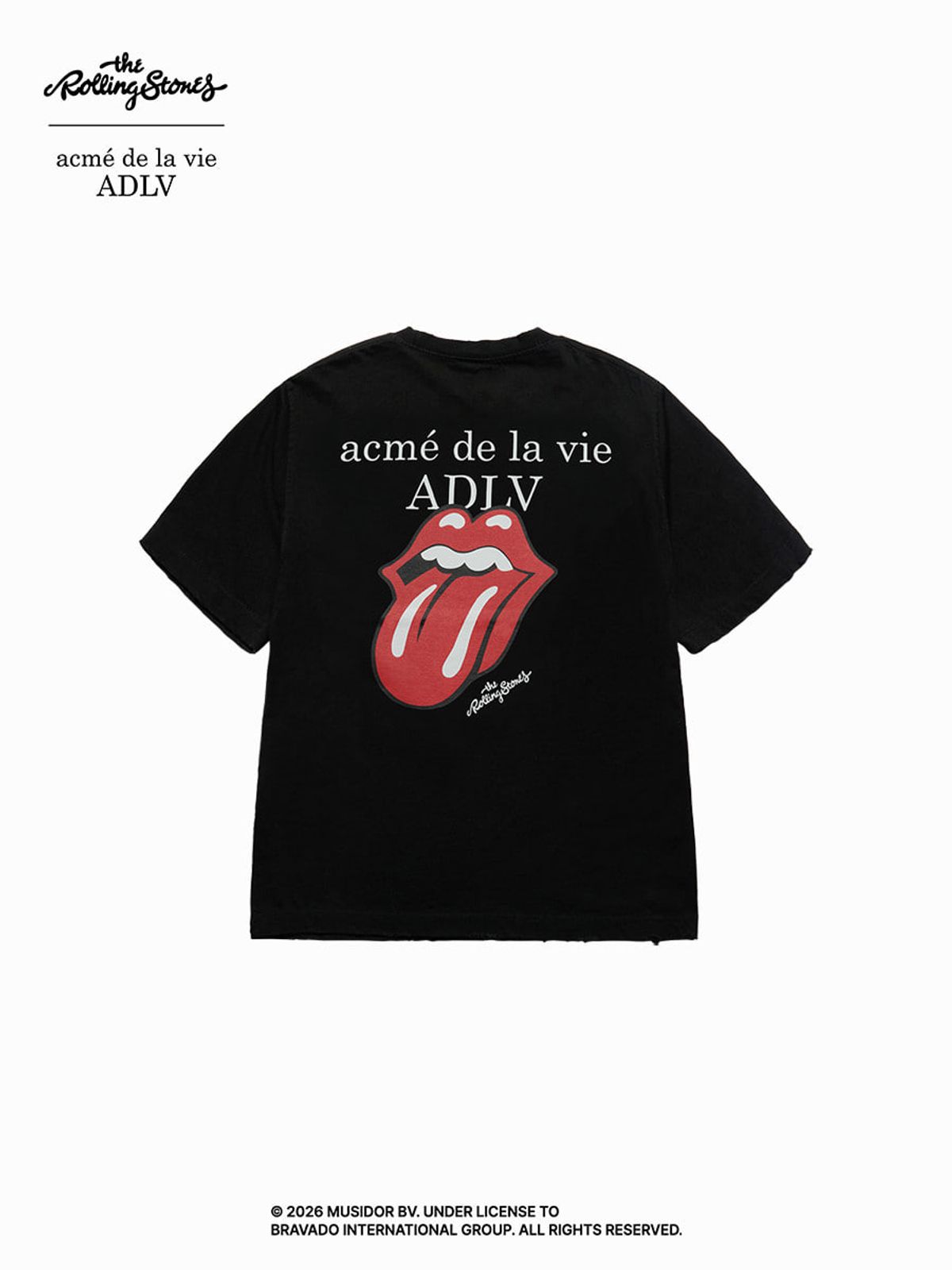 아크메드라비(ACME DE LA VIE) ROLLING STONES BASIC LOGO SHORT SLEEVE T-SHIRT