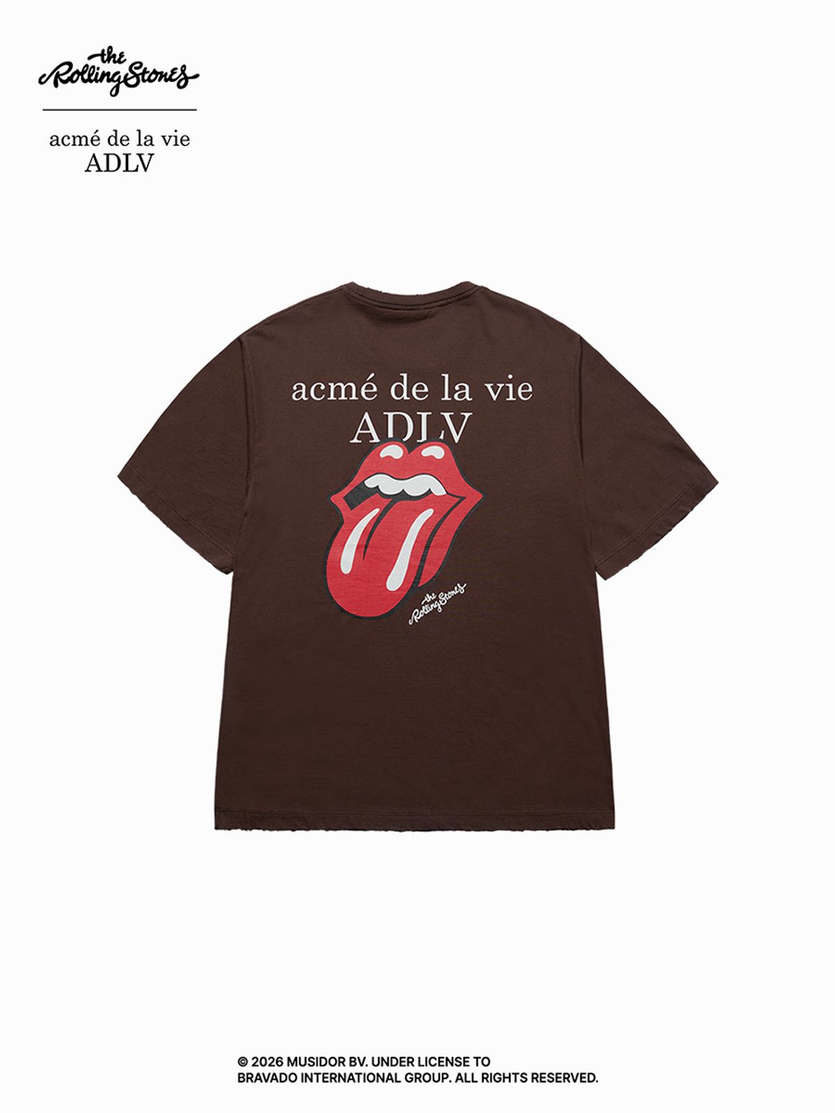 아크메드라비(ACME DE LA VIE) ROLLING STONES BASIC LOGO SHORT SLEEVE T-SHIRT