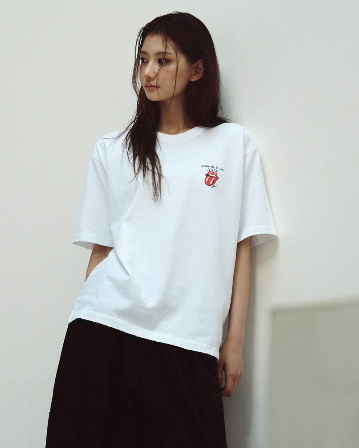 아크메드라비(ACME DE LA VIE) ROLLING STONES BASIC LOGO SHORT SLEEVE T-SHIRT