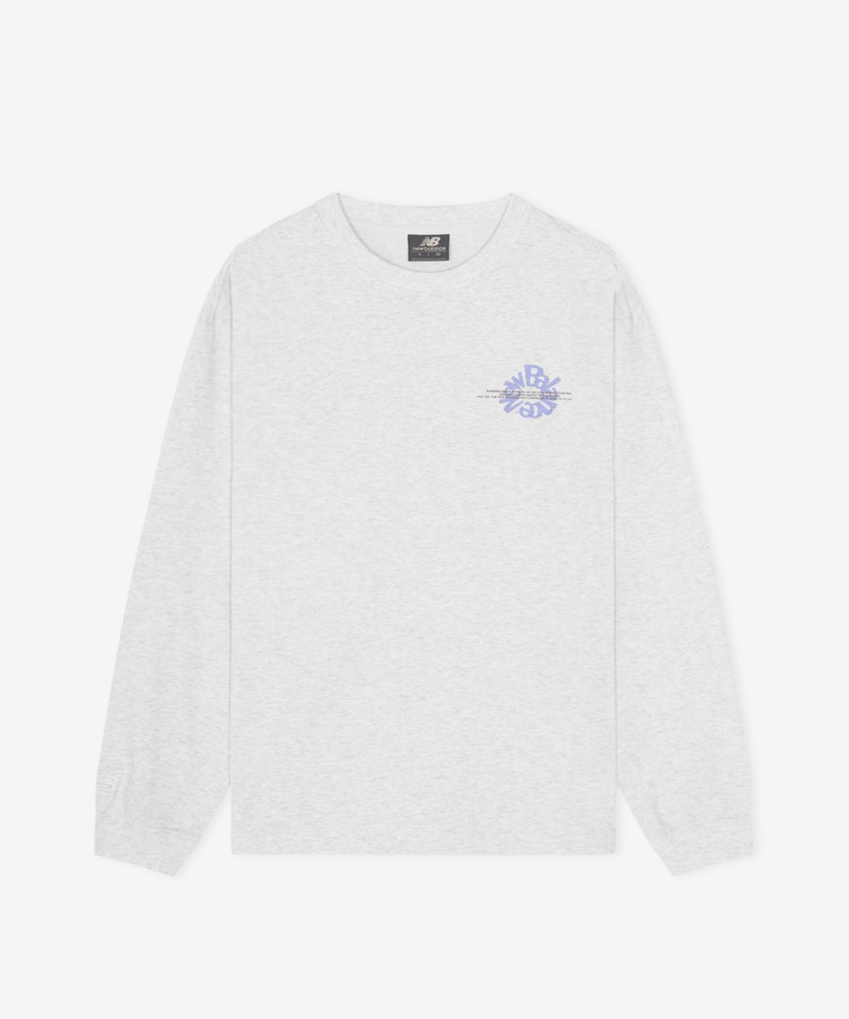 뉴발란스(NEW BALANCE) NBNDG31723 / UNI Archive Pace Circle 그래픽 긴팔티 (L/GRAY)