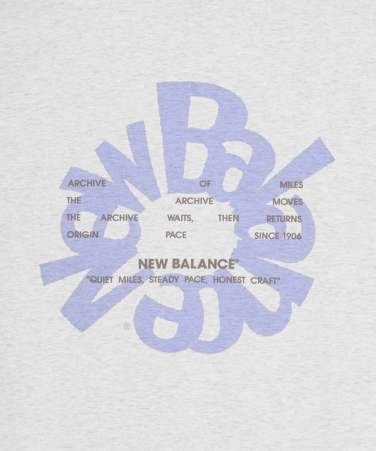 뉴발란스(NEW BALANCE) NBNDG31723 / UNI Archive Pace Circle 그래픽 긴팔티 (L/GRAY)