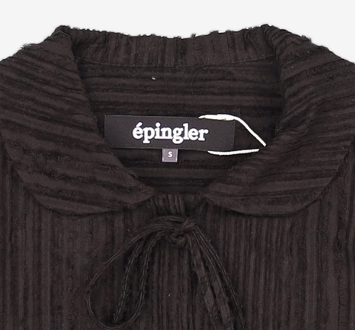 에핑글러(EPINGLER) ORIGAMI RIBBON CROP SHIRT - BLACK S