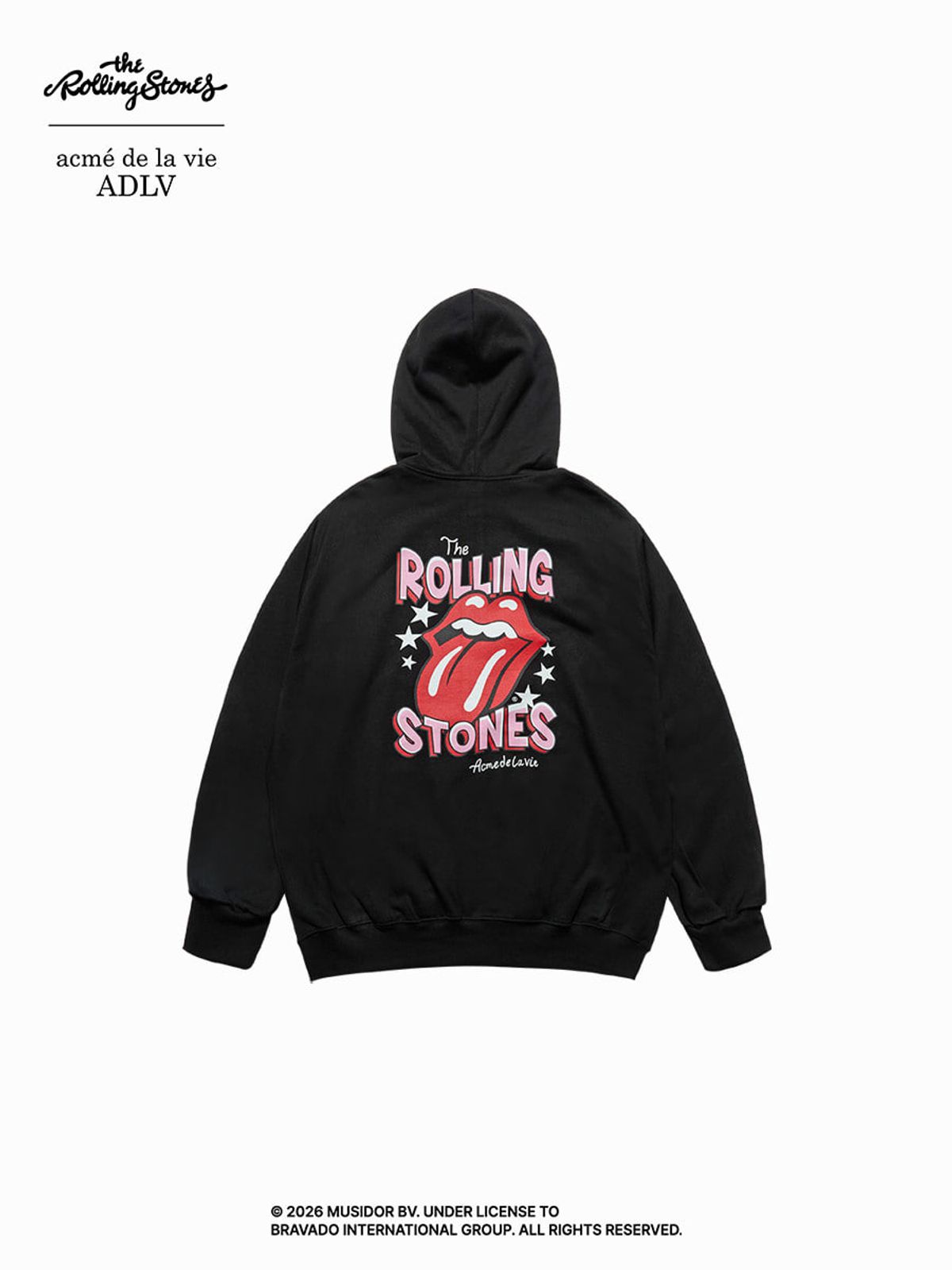 아크메드라비(ACME DE LA VIE) ROLLING STONES DOODLE STAR HOODIE ZIP UP