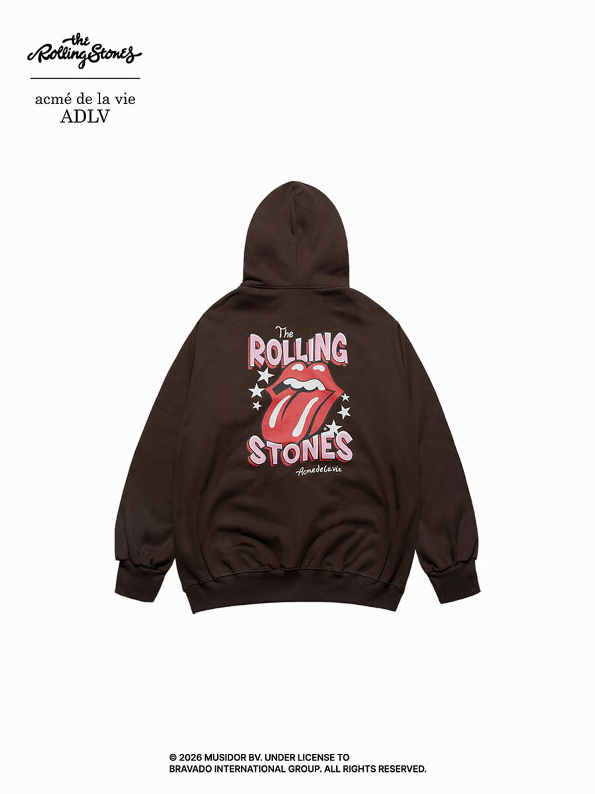 아크메드라비(ACME DE LA VIE) ROLLING STONES DOODLE STAR HOODIE ZIP UP