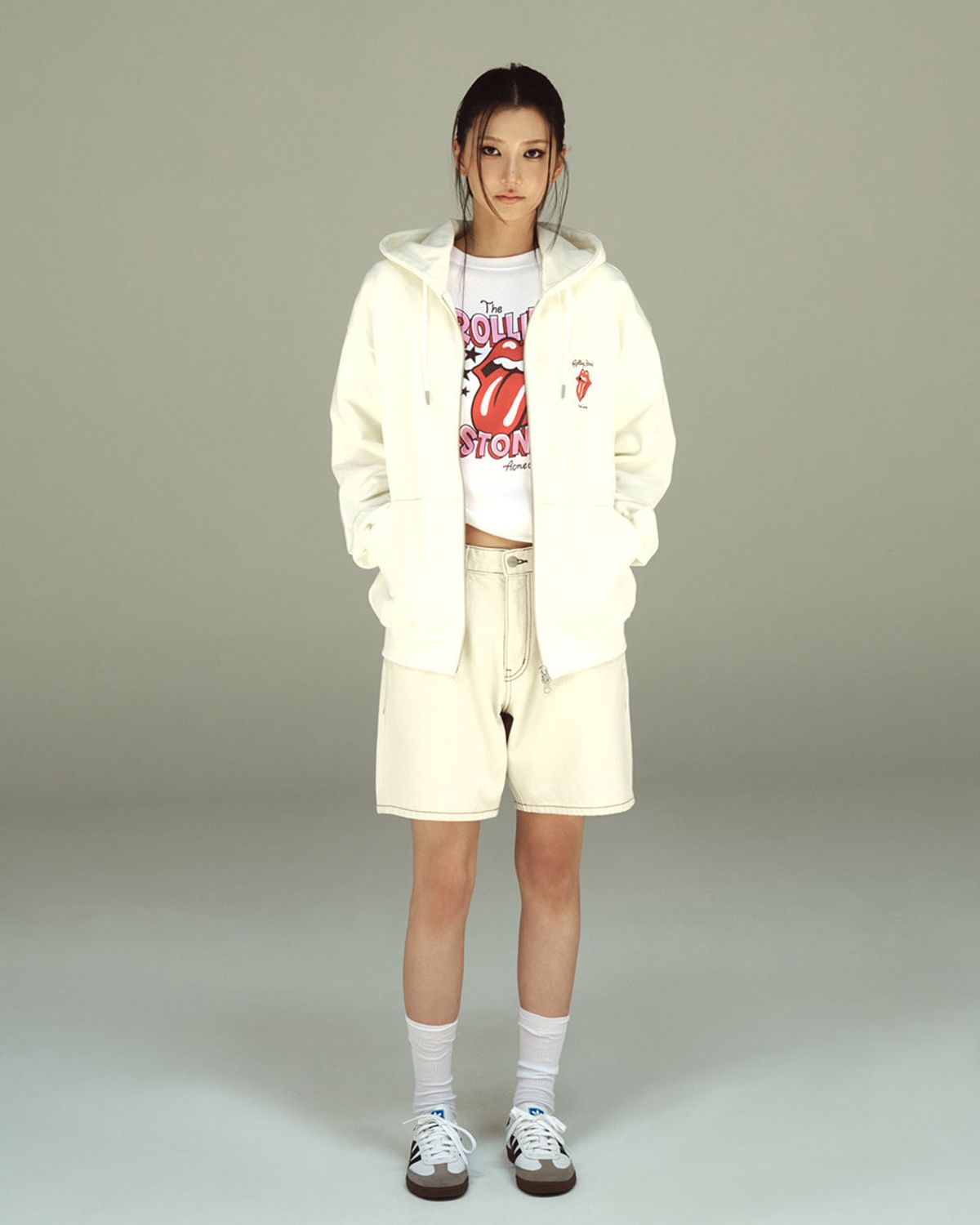 아크메드라비(ACME DE LA VIE) ROLLING STONES DOODLE STAR HOODIE ZIP UP